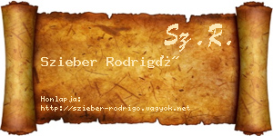 Szieber Rodrigó névjegykártya