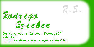 rodrigo szieber business card